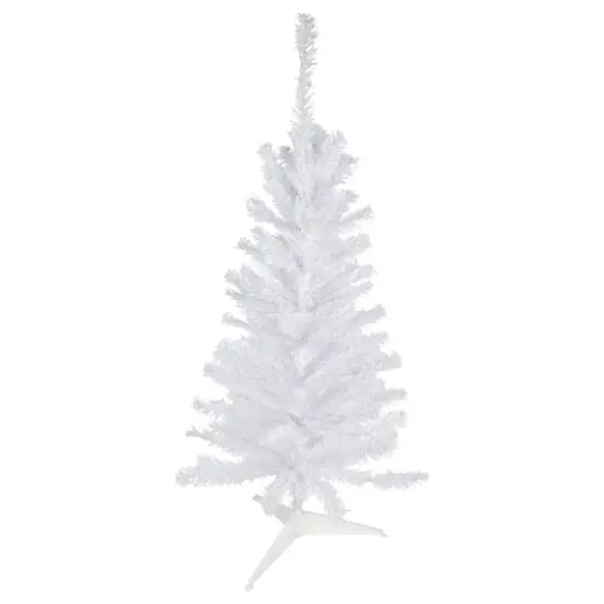 3ft. Unlit White Woodbury Pine Slim Artificial Christmas Tree {1}