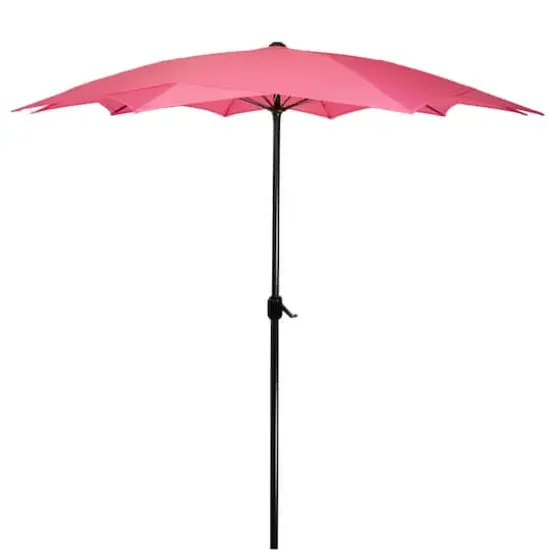 8.85ft. Outdoor Patio Lotus Umbrella Pink {1}