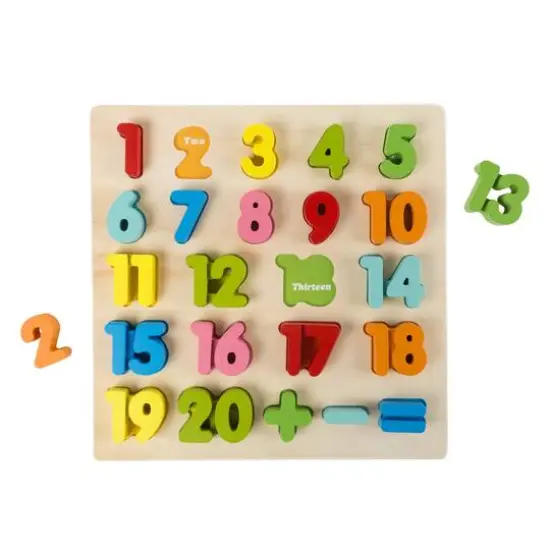 Toy Time Wooden Number Puzzle Board {1}