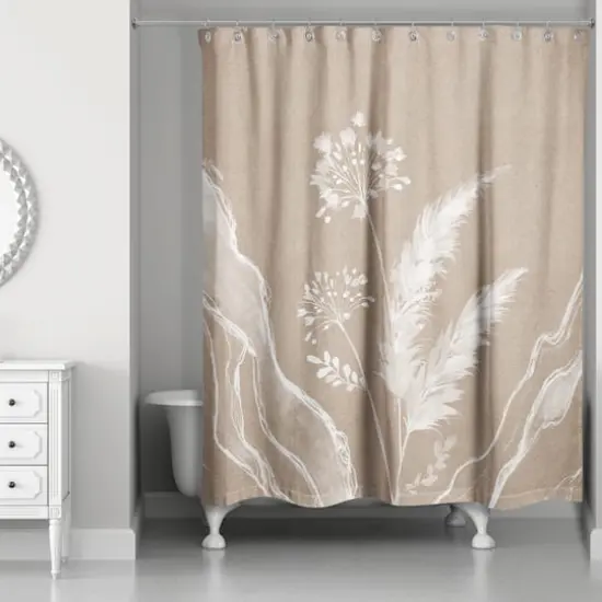 Boho Botanicals 71" x 74" Shower Curtain {1}