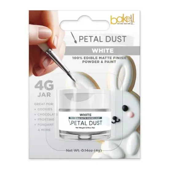 Bakell&reg; Petal Dust Edible Matte Finish Powder White {1}