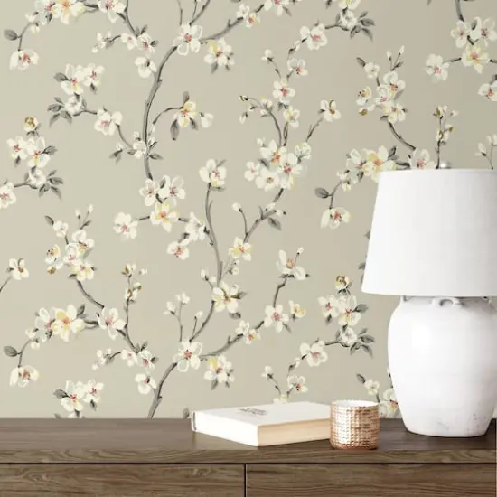 Surface Style Sakura Peel & Stick Wallpaper Sterling {5}