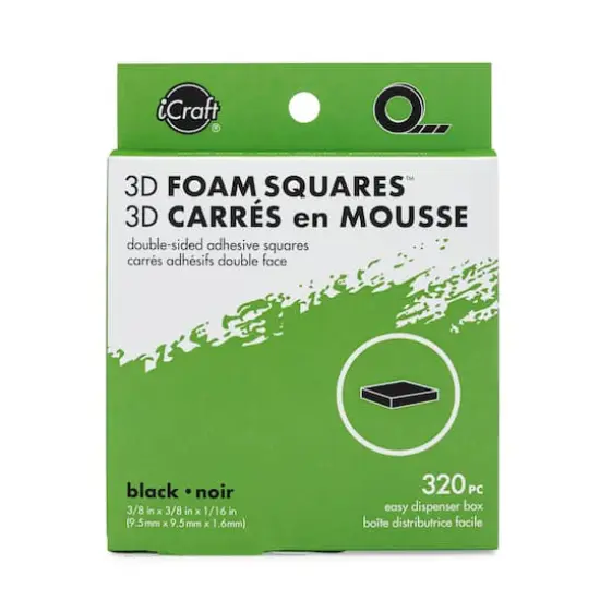 iCraft Black 3D Foam Squares&trade;, 320ct. {1}