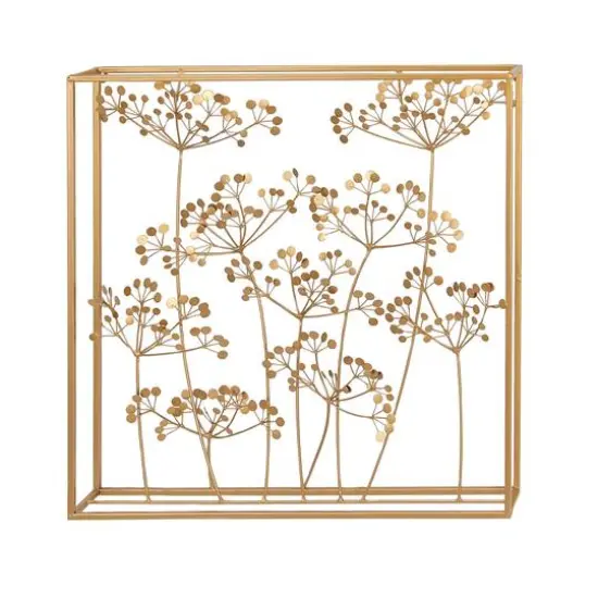 28" Gold Modern Floral Wall D&eacute;cor {3}