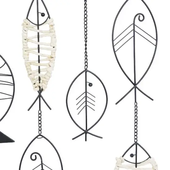 Black Metal Coastal Wall Decor, 31" x 21" x 1" {4}