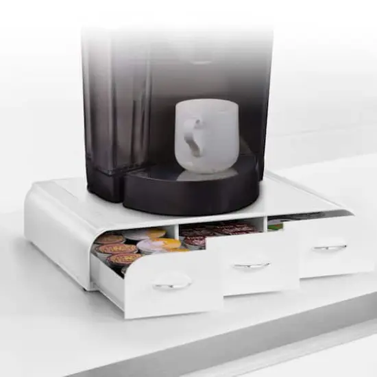 Mind Reader White 36 Capacity 'Anchor' Triple Drawer Single Serve Coffee Pod Holder {3}