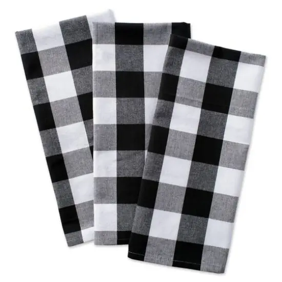 DII&reg; Black Buffalo Check Dishtowels, 3ct. {5}