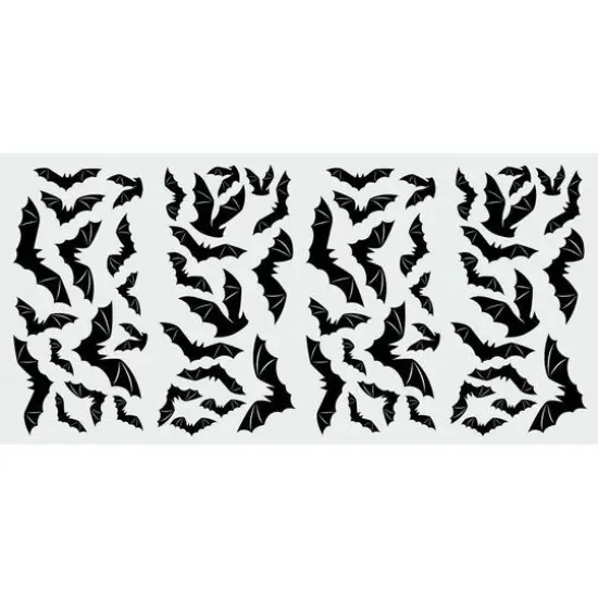 RoomMates Halloween Black Bats Peel & Stick Wall Decals {1}