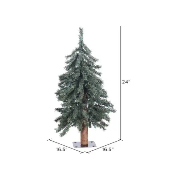 2ft. Unlit Natural Bark Alpine Artificial Christmas Tree {5}