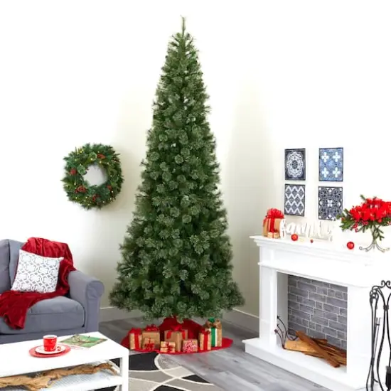 10ft. Pre-Lit Cashmere Artificial Christmas Tree, Warm White LED Lights {9}