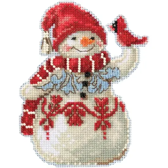 Mill Hill&reg; Jim Shore Snowman With Cardinal Counted Cross Stitch Kit {1}