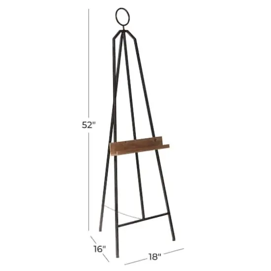 Black Iron Industrial Easel, 52" x 16" x 18" {8}