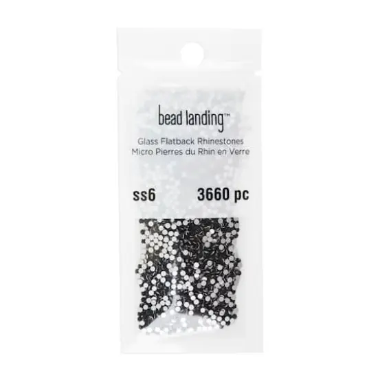 SS6 Glass Round Flatback Rhinestones by Bead Landing&trade; Jet {1}