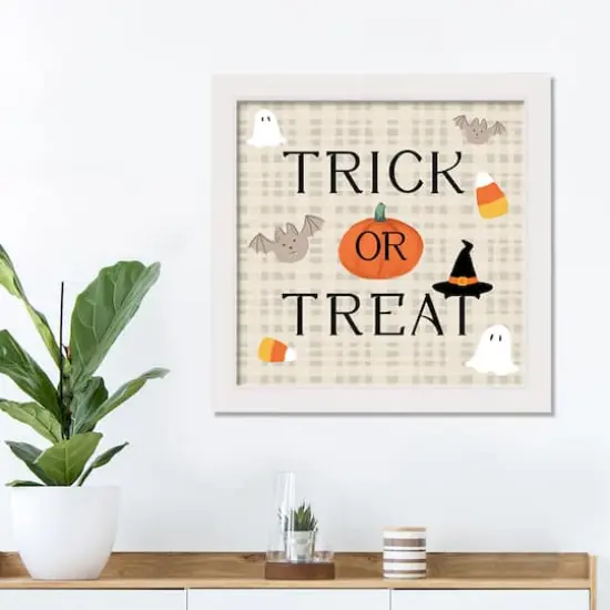 Trick or Treat Icons White Framed Print {3}