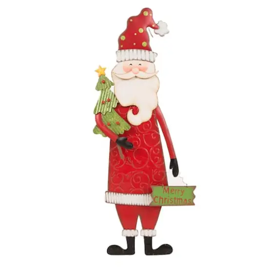 Glitzhome&reg; 36" Santa Metal Yard Stake {6}