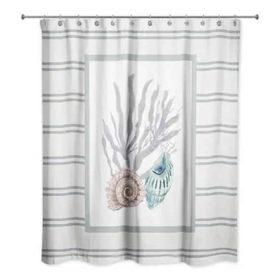 Snail and Banded Tulip Shell 71" x 74" Shower Curtain {3}