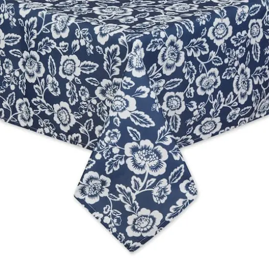 Nautical BlueFloral Print Outdoor Tablecloth, 60" x 84" {3}