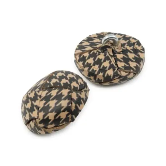 Dritz&reg; 18mm Herringbone Recycled Leather Round Buttons, 6ct. {3}