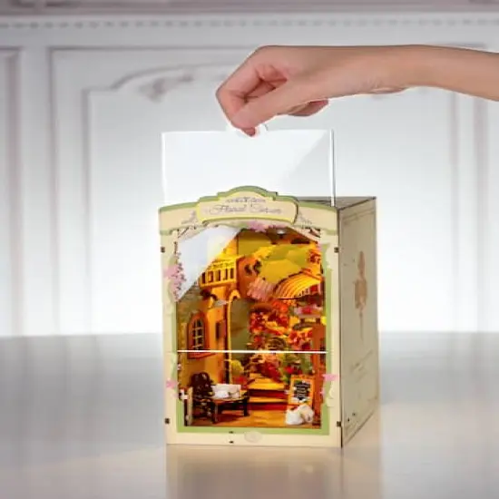 Rolife&reg; Floral Corner DIY Book Nook Shelf Insert Kit {8}