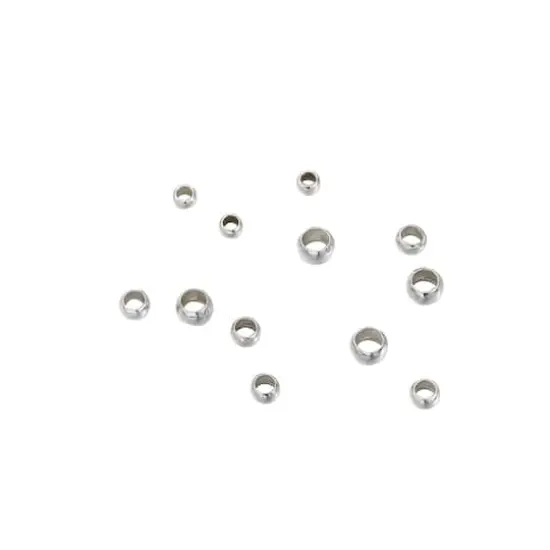 Assorted Metal Crimp Beads, 600ct. by Bead Landing&trade; Rhodium {3}
