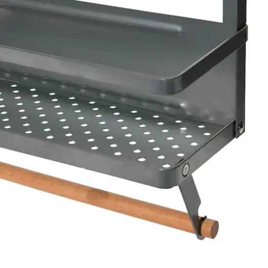 Household Essentials Metal Organizer with Paper Towel Holder Gray {6}