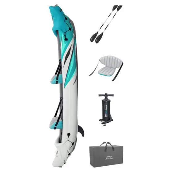 Bestway 11.5ft. Hydro-Force Voyager X4 Inflatable Raft Set {1}