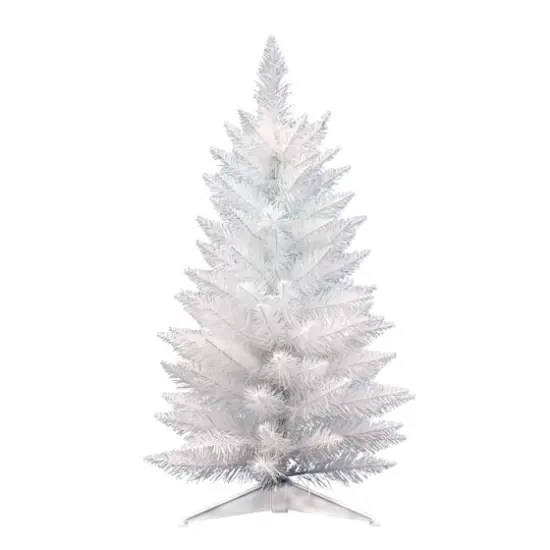 2.5ft. Unlit Sparkle White Spruce Artificial Christmas Tree {1}