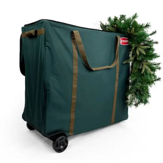 Treekeeper Rolling Multi Use Christmas Decoration Storage Bag with Wheels {1}
