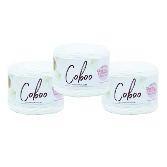 3 Pack Lion Brand&reg; Coboo&reg; Yarn White {1}