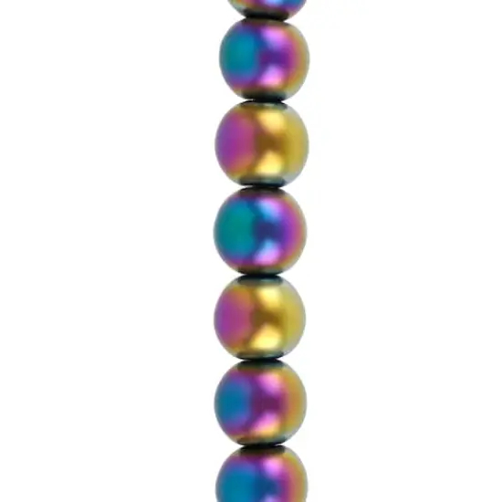 Rainbow Reconstituted Hematite Round Beads by Bead Landing&trade; {1}