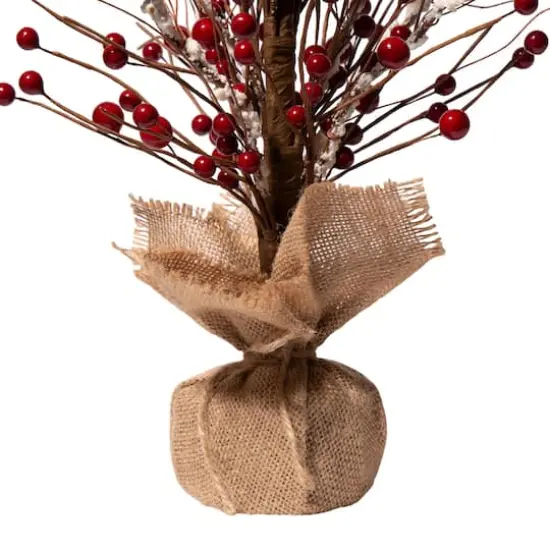 Glitzhome&reg; Christmas Red Berry Table Tree {5}