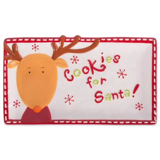 DII&reg; Ceramic Reindeer Plate {1}