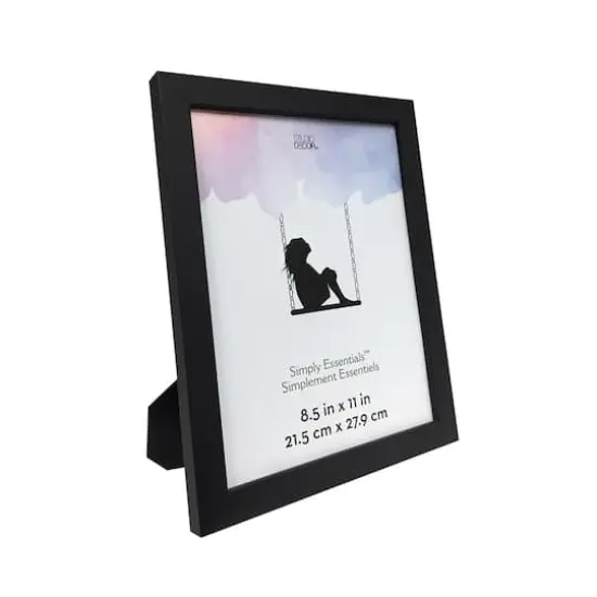 Simply Essentials&trade; 8.5" x 11" Black Flat Top Frame by Studio D&eacute;cor&reg; {6}