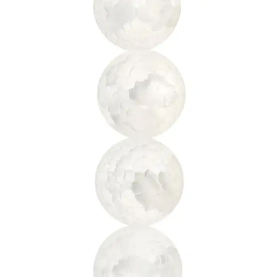 White Crackled Quartz Round Beads, 20mm by Bead Landing&trade; {1}