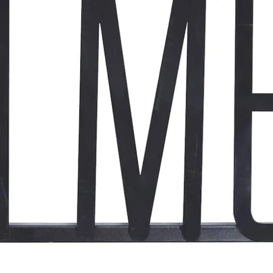 46" Black Coffee Time Iron Wall Sign {5}