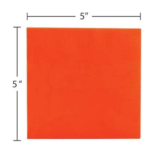 JAM Paper Small Beverage Napkins, 100ct. Orange {4}