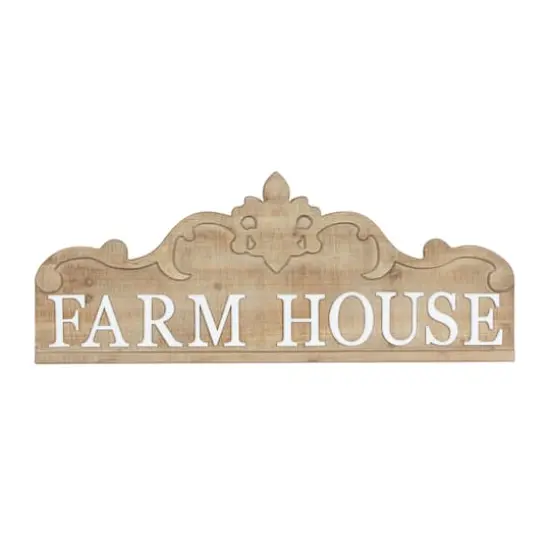 Brown Wood Farmhouse Wall Decor 19" x 47" x 1" {1}