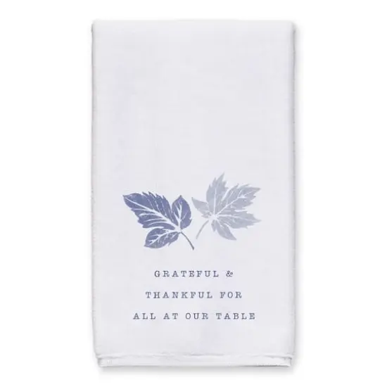 Grateful & Thankful Blue Tea Towel Set {3}
