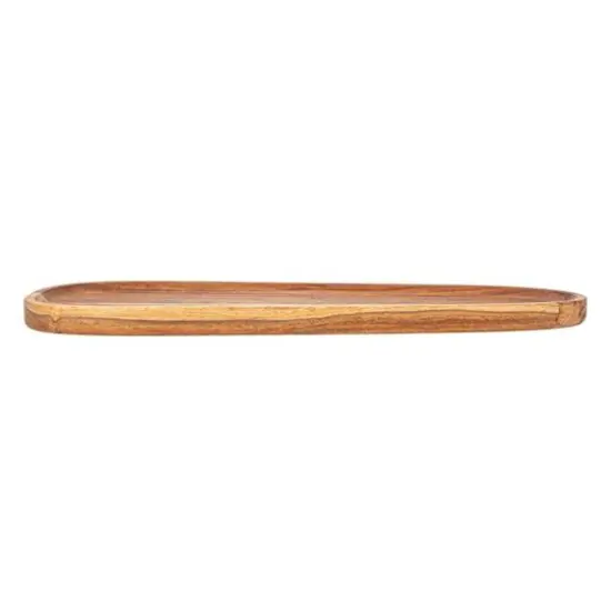 Hello Honey&reg; 21" Natural Long Acacia Wood Oval Serving Tray {9}