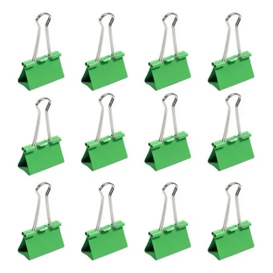 JAM Paper 1.5" Binder Clips, 12ct. Green {7}