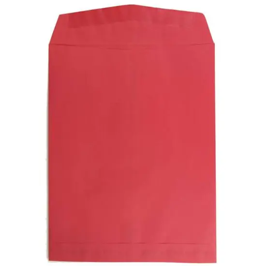 JAM Paper 10" x 13" Brite Hue Christmas Red Open End Catalog Colored Envelopes, 100ct. {3}