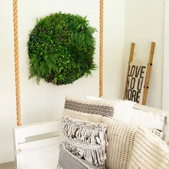 40" Framed Amalfi Coast Artificial Living Wall Art Panel {9}