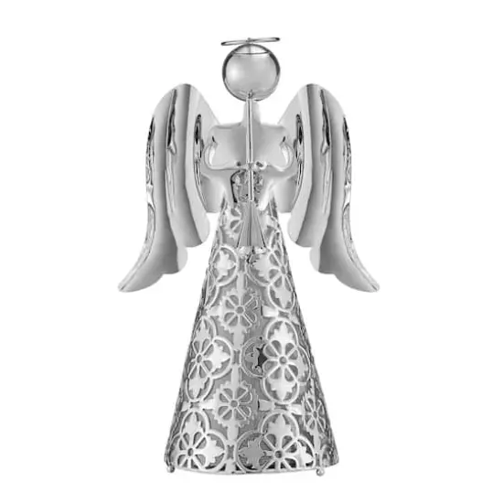 9" Silver LED Tabletop Angel {3}
