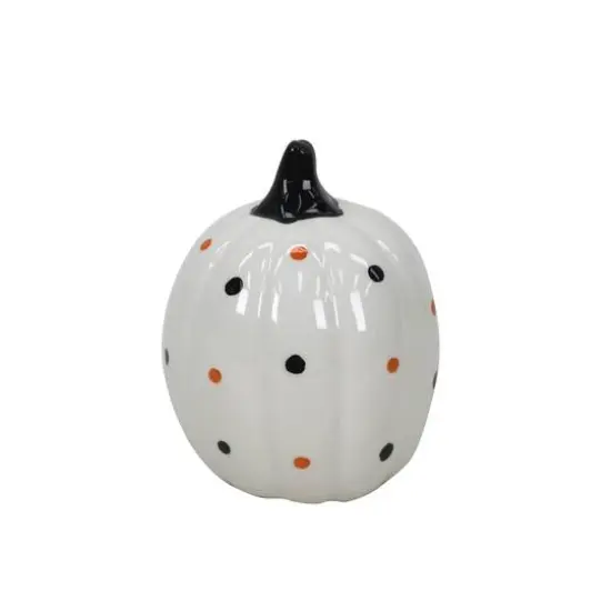 4.75" White Jack-o'-Lantern Ceramic Tabletop D&eacute;cor by Ashland&reg; {3}