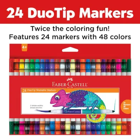 Faber-Castell 24 Piece DuoTip Washable Markers {3}