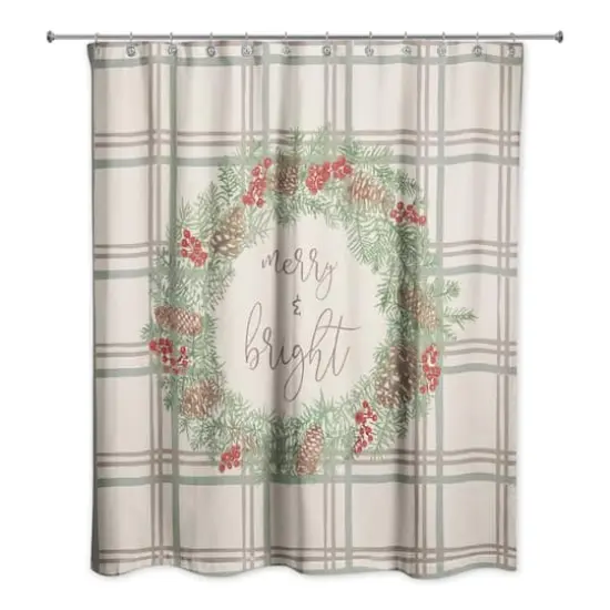 Merry & Bright Plaid Shower Curtain {3}