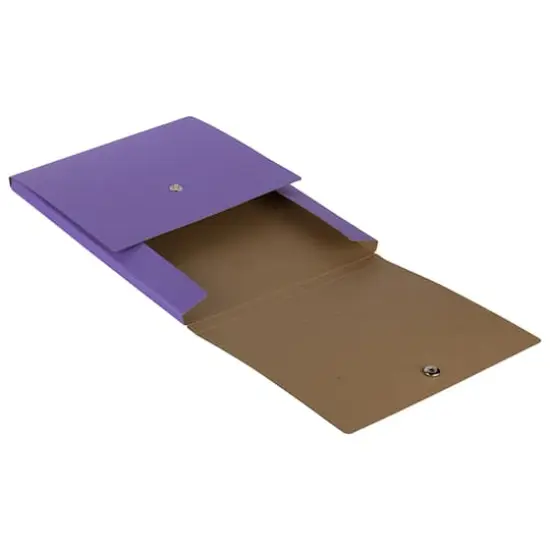JAM Paper Vertical Kraft Snap Closure Portfolio Purple {6}