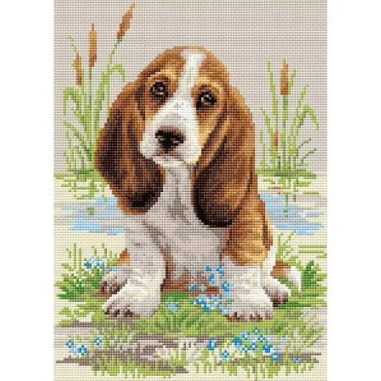 RIOLIS Basset Hound Diamond Mosaic Kit {1}