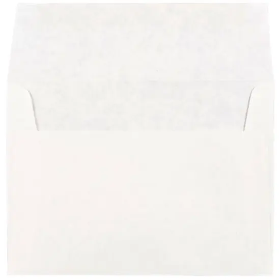 JAM Paper 4.75" x 6.5" Parchment Invitation Envelopes, 50ct. White Recycled {4}