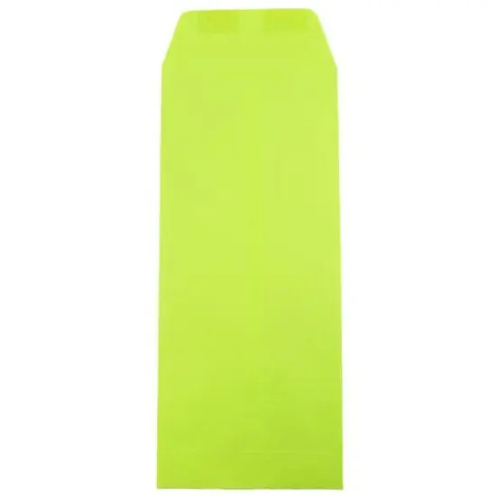 JAM Paper 5" x 11.5" Ultra Lime Green Policy Business Envelopes {3}